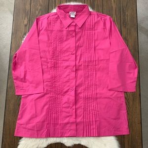 American sweetheart pleated collar shirt